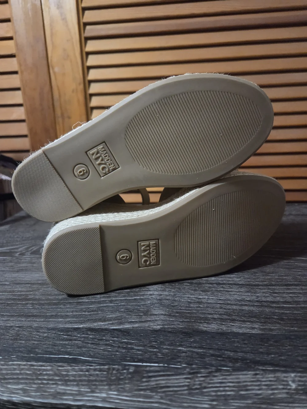 Neutral Tan Espadrille Wedge Sandals with Ankle Strap